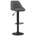 Bar stools 2 pcs Dark grey velvet
