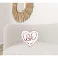 thumbnail image 5 of 15" X 16" White And Rose Love Heart Throw Pillow With Embroidery, 5 of 6
