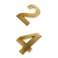 thumbnail image 1 of 2 Piezas de Plástico Dorado Autoadhesivo Número de Puerta licencia Decoración Pegajosa, 1 of 9