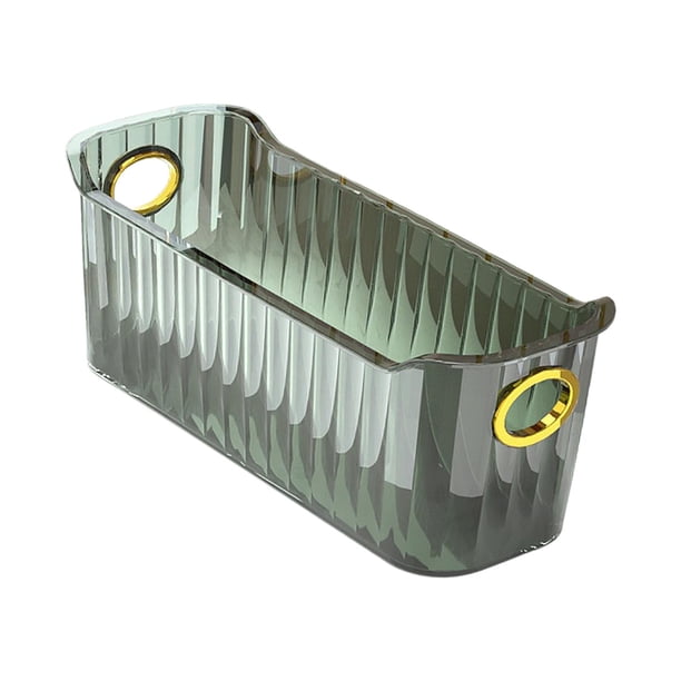 Cesta de almacenamiento de escritorio para refrigerador, armario, estante de cocina Verde