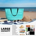 thumbnail image 5 of Balery Turquoise Wooden Beach Travel Bag - Water-Resistant, Large Capacity Lightweight Tote with 7 Pockets for Women and Men - Perfect for Beach, Pool, Gym, and Travel, 5 of 7