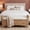 Natural Water Hyacinth, variant on 43.5'' Flip-Top Wicker Upholstered Storage Bench with Arch Base & Ergonomic Arms for Entryway, Bedroom, or Patio