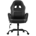 thumbnail image 2 of Lida Massage Ergonomic Swivel Faux Leather Black Office Chair, 2 of 13