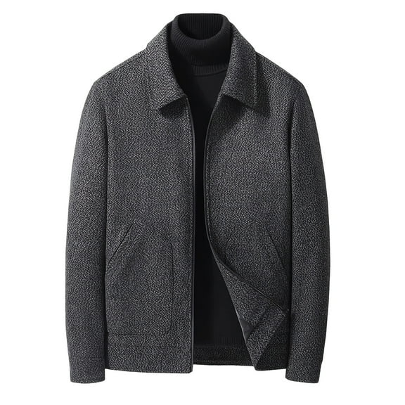 New autumn and winter woolen coat for men, light business style,Autumn and winter long-sleeved casual jacket for men