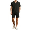 thumbnail image 2 of Ceisia Men's Solid Swim Trunksmen Waist Shorts Casual Home Suit Men Valentine'S Gifts Trunksmen Waist Shorts Casual Home Suit Sets Black XXL Gifts for Father, 2 of 8