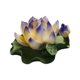 thumbnail image 3 of Quemador de incienso, cerámica, centros de mesa de mesa, soporte de incienso flor de quemador de incienso soporte para palo para el té Meditación de Azul amarillo, 3 of 9