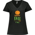 thumbnail image 3 of Inktastic Happy Fall Y'all, Pumpkin, Arrow, Fall, Autumn Women's Plus Size V-Neck T-Shirt, 3 of 5