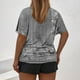 thumbnail image 5 of Tops Cortos para Mujeres, Cintura Plisada Cuello Redondo Tamaño Grande Camiseta de Manga Corta Top Casual Hecha de Estante de Imitación, Camisetas Casuales de Mujer, 5 of 6