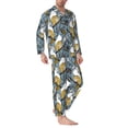 thumbnail image 2 of Yiaed Squirrel And Leaves Print Men’s Pajamas Set - Long Sleeve Button Down Sleep Shirt and Pajama Bottoms Sleepwear Set Mens Pjs Sets Men's Pajama Bottoms-XX-Large, 2 of 7