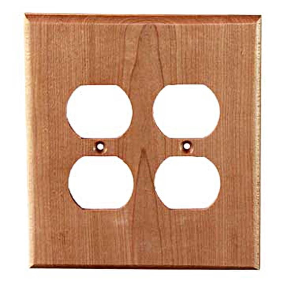 Switch Plate - Traditional - 2 Duplex - Natural Maple