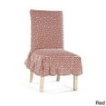thumbnail image 5 of Classic Slipcovers Roman Key Short Pleated Dining Chair Slipcover Red, 5 of 7