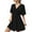 Black, variant on purcolt Women's Wrap V-Neck A Line Mini Dress Half Sleeve Summer Casual Flowy Swing Dresses Elegant Beach Vacation Dress
