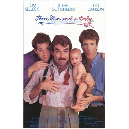 Man And Baby Poster - Three Men and a Baby (1987) 11x17 Movie Poster
