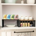 thumbnail image 5 of Wood Cupboard Shelf Organiser, Pack of 2 Stackable Kitchen Cabinet Organizer Rack for Spice Storage on Counter, 5 of 6