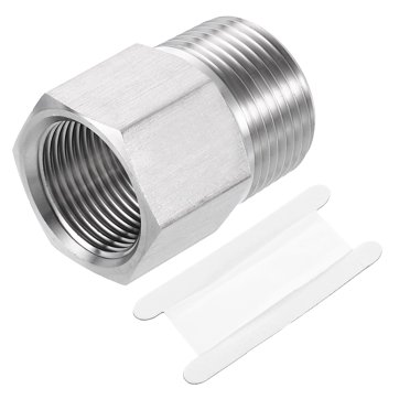 Pipe Fitting Reducing Adapter, 3/4" NPT x M22 Reducer Connector, Silver