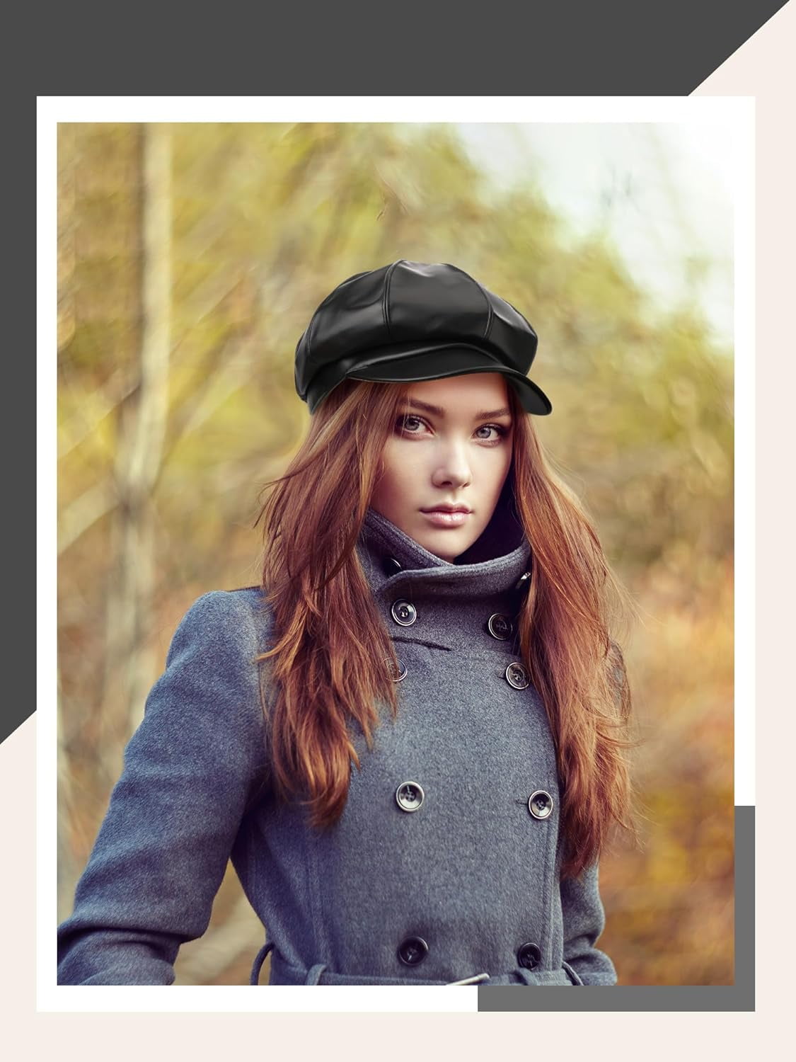 French Retro Beret Cap - Octagonal Foldable Hat For Men & Women, Adjustable Vintage Style For Fall & Winter