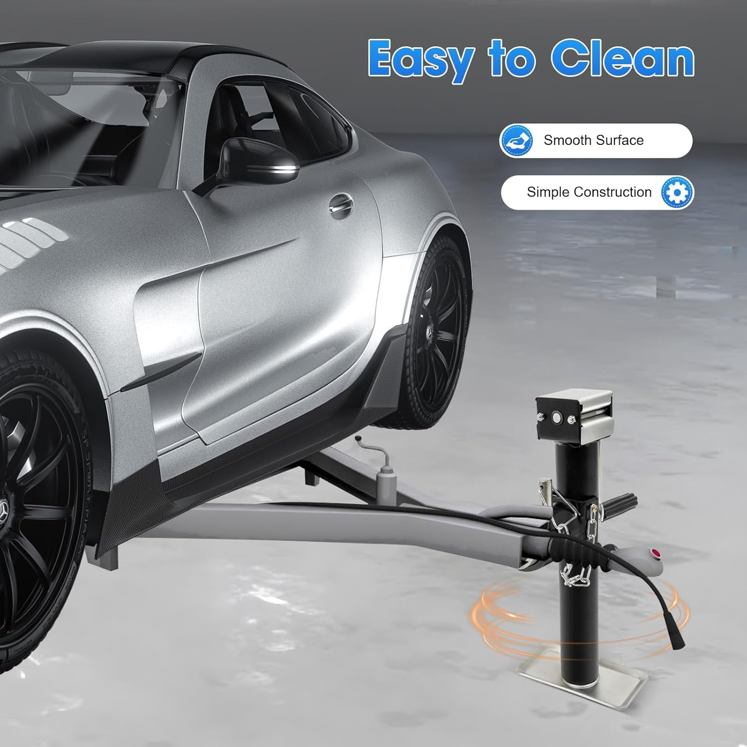 1 Ton Heavy Duty Manual Jack Car Jack Stands with Removable Handle, Adjustable Height to 10.23in, Steel Jack Fast Lift Service Jack for Automotive Repair Industry