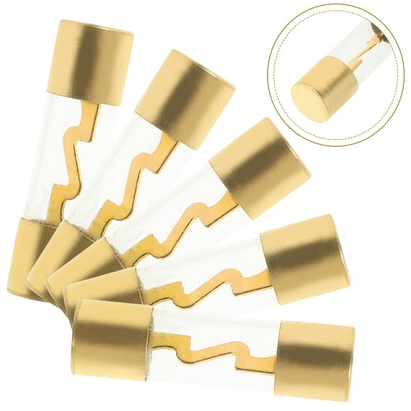 GOOHOCHY 5pcs Audio Fuse Set Stereo Audio Agu Glass Fuse Amp Agu Glass Fuse Glass Tube Amp Fuse Glass Tube Amplifier Fuse Amplifier Fuse 60A