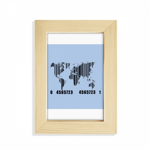 World Map Continent Ocean Desktop Display Photo Frame Picture Art Painting 5x7 inch
