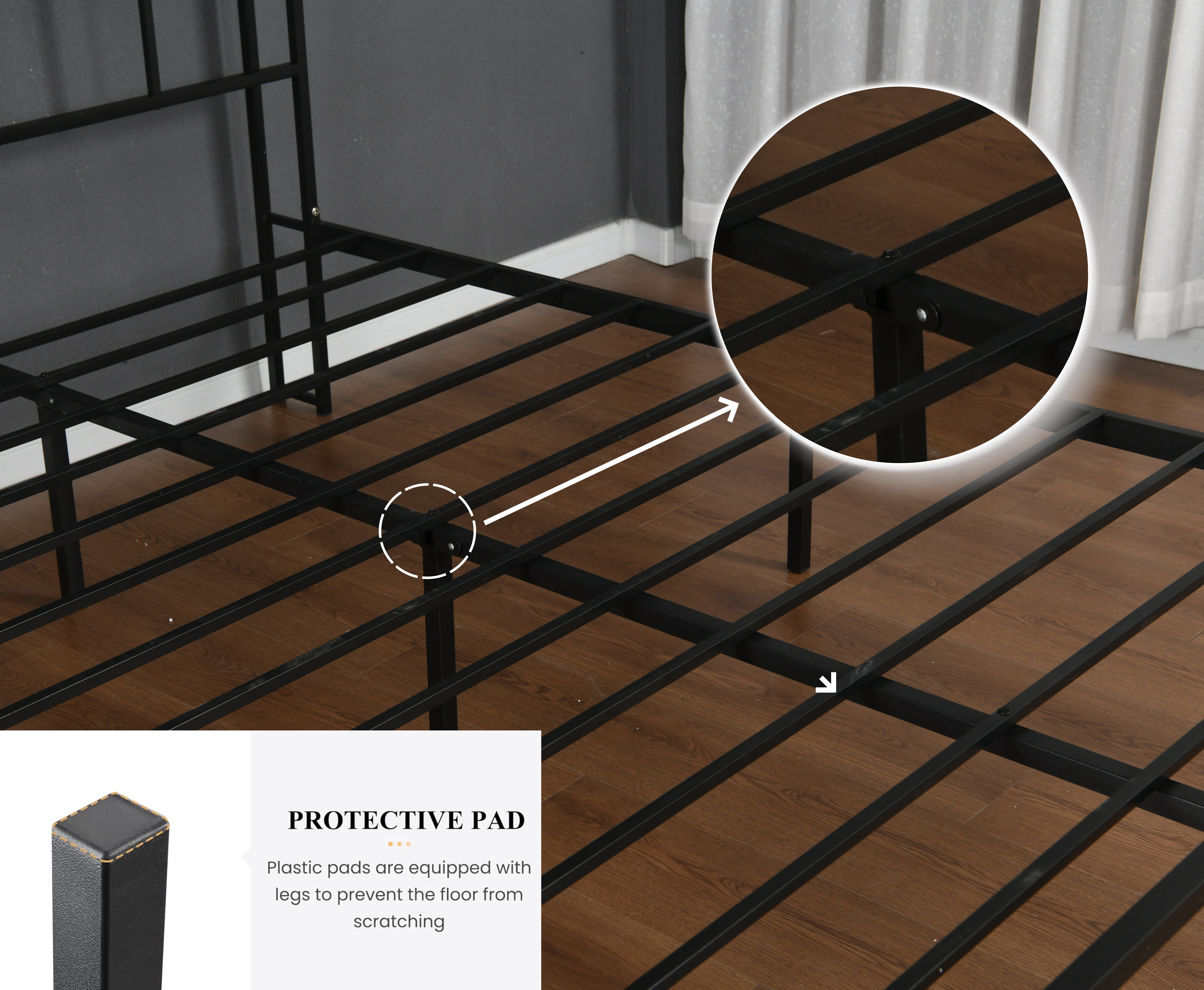Mintazer Twin Size Platform Metal Bed Frame with Storage LED Light Headboard & Charge Station for Boys Girls, Black