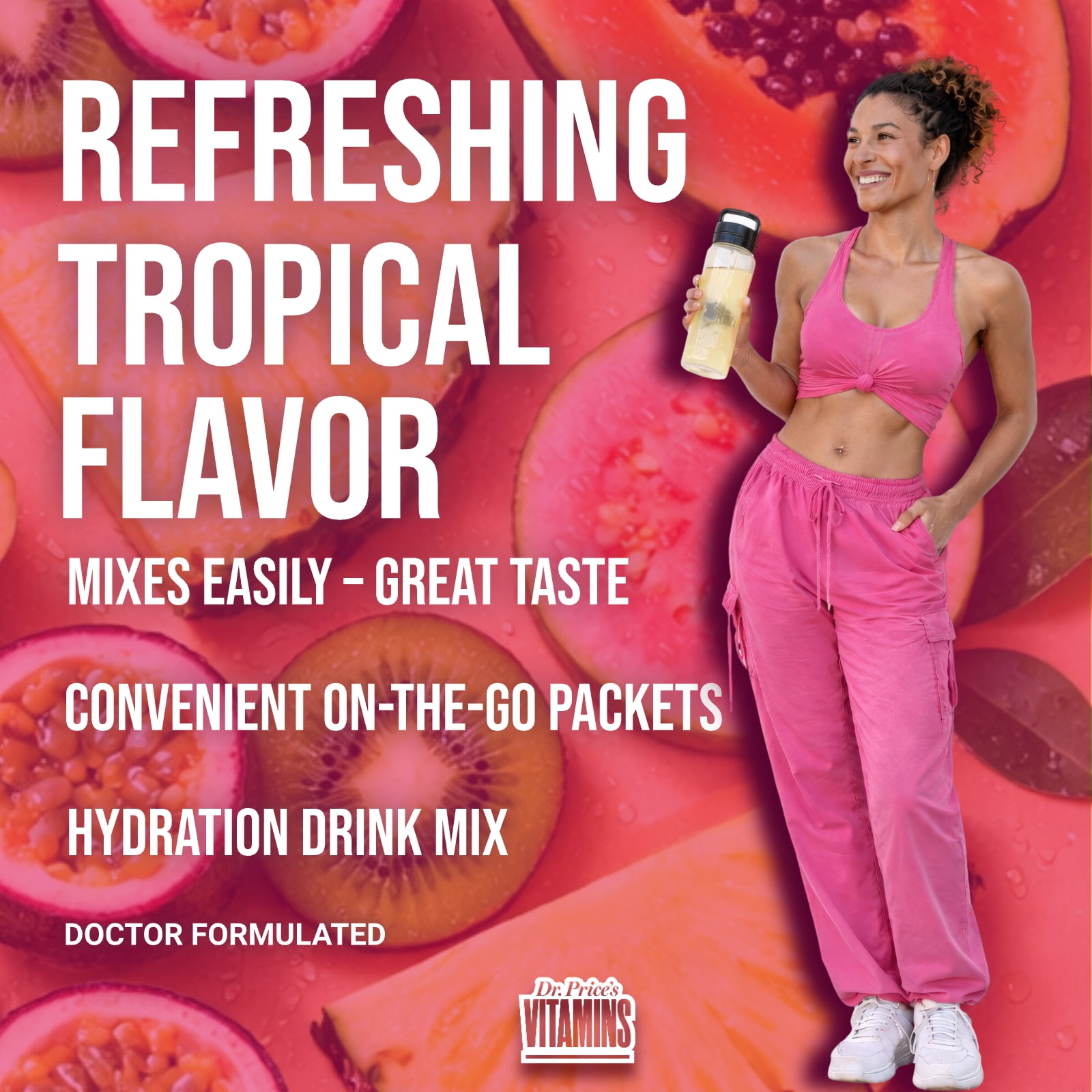 Dr. Price’s Electrolyte Mix – Tropical Flavor, 30 Packets | Sugar-Free Hydration Powder with Trace Minerals
