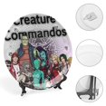 thumbnail image 4 of Comandos creatura Plato decorativo de porcelana fina (bone china), plato decorativo de cerámica para hogar, oficina, soporte de pared, platos decorativos para dormitorio - 6 pulgadas (15 cm), 4 of 6