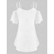 thumbnail image 2 of Talla grande Hombro frío Ciudad floral Impresa camiseta Rosegal Camisetas tallas grandes, 2 of 5