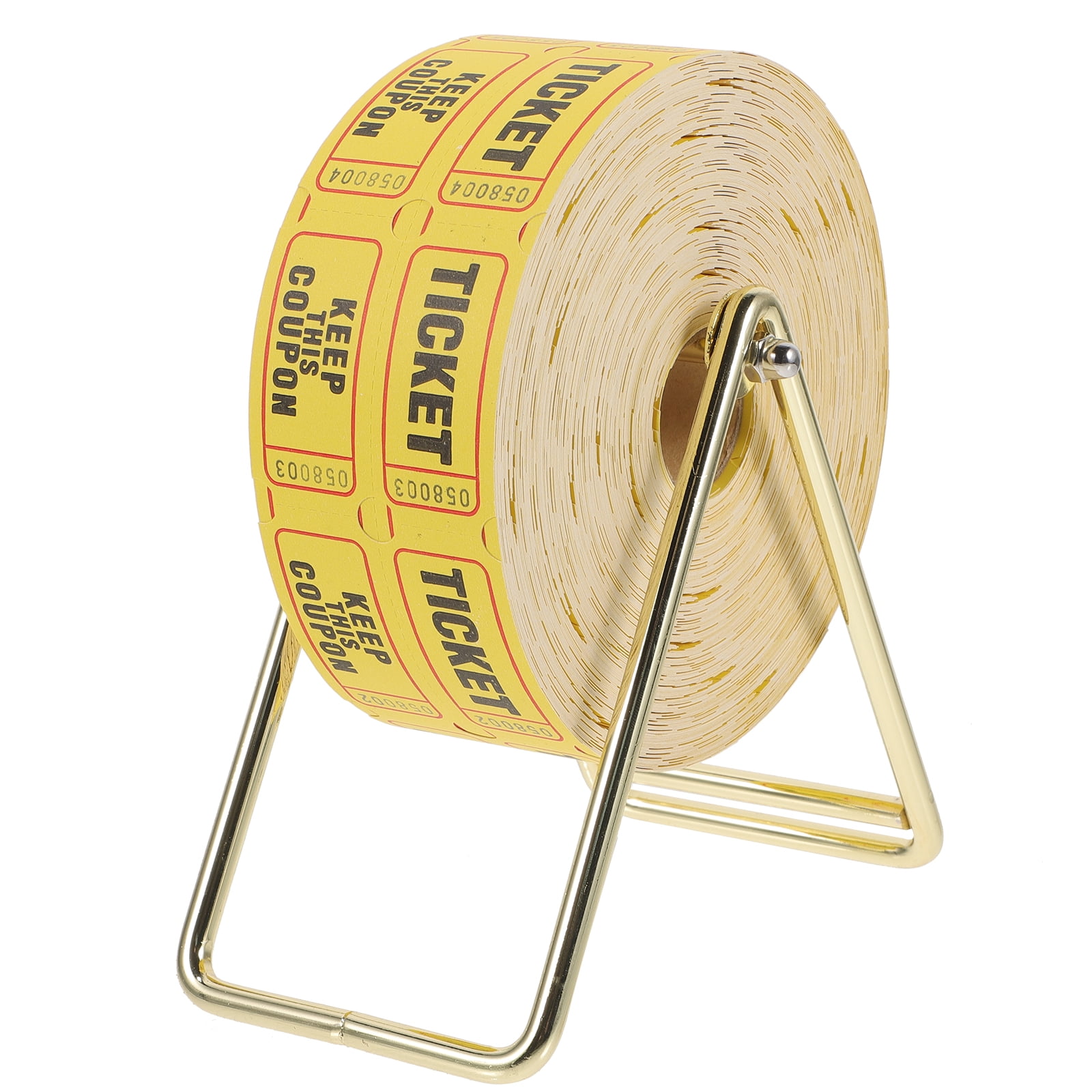 ETEREAUTY Paper Raffle Tickets Roll with Metal Dispenser for Office and Birthday Party Use
