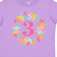thumbnail image 4 of Inktastic 3rd Birthday Flower Wreath 3 Year Old Girl Girls Toddler T-Shirt, 4 of 5