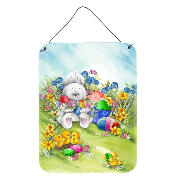 Carolines Treasures APH5528DS1216 Easter Bunny and Eggs Wall or Door Hanging Prints 12x16 multicolor