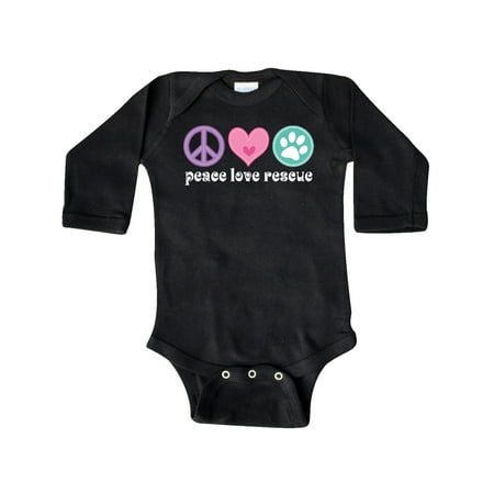 

Inktastic Rescue Dogs Peace Love Rescue Pet Gift Gift Baby Girl Long Sleeve Bodysuit