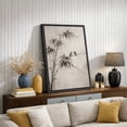 thumbnail image 4 of Framed Canvas Print Asian Ink Bamboo with Birds Wall Art Minimalist Oriental Nature Decorative for Living Room Bedroom - 16"x24" BLACK, 4 of 8