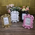 thumbnail image 4 of Minnieouse Marco de fotos pequeño de ramas barrocas clásicas, marco de fotos de flores decorativas retro de boda de colores en blanco y Ropa, zapatos y accesorios Miscelánea Negro, 4 of 6