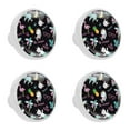thumbnail image 1 of 4 Pcs Unicorn Knobs for Kitchen Cabinet Cupboard Dresser Bookcase Drawer Pulls Handles Round Home Decor, 1 of 5
