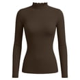 thumbnail image 2 of ByworldtasicNo Boundaries Womens Turtleneck Tops Long Sleeve Basic Shirts Underwear Stretchy Fit Tight Lightweight Tops Fashion 2026 Shirts, 2 of 7