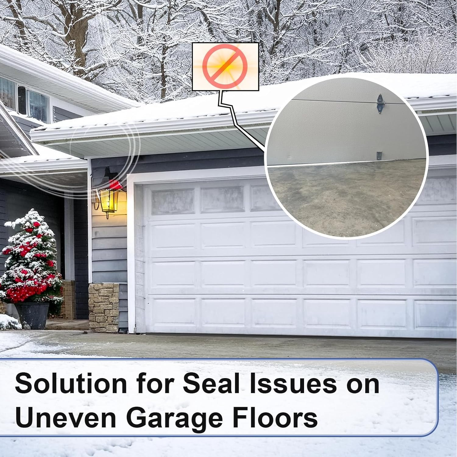Premium Garage Door Bottom Seal - 16.5ft Weatherproof EPDM Rubber, Easy Install, Blocks Drafts/Rain/Rodents, Noise-Reducing & Energy Saving