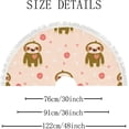 thumbnail image 2 of GZHJMY Christmas Tree Skirt, Lovely Rose Sloth 36" for Indoor Outdoor Holiday Party Office Store Cupboard Decoration, 2 of 6