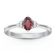 thumbnail image 2 of Birthstone Oval Ring with Shoulder Accents - Ruby (July), 2 of 5