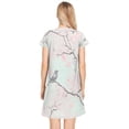 thumbnail image 2 of Women's Sleepshirts Pink Flower and Gray Bird Nightgowns Sleep for Women Soft House Dresses Night Gown for Ladies, 2 of 6