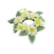 thumbnail image 2 of Guirnalda de candelabros de peonía navideña - Corona de mesa floral de plástico suave al tacto | Flores de peonía blancas rosadas naranja con follaje natural | 9,84 pulgadas de diámetro | 1 paquete, 2 of 6
