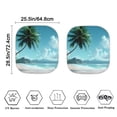 thumbnail image 3 of KUIFORTI Palm Tree Beach Windshield Sun Shade 2-Piece Foldable Car Front Window Sunshade for Most Sedans SUV Truck,Auto Sun Blocker Visor Protector Keeps Your Vehicle Cool, 3 of 5