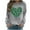St Patricks Day Sweatshirt Women-A08 Gray, variant on Mifsaly St Patricks Sweatshirts for Women Shamrock Print Long Sleeve Blouse Lightweight Heart Print Valentine Shirts Crewneck Loose Tunic Pullover Tops Lounge Cozy Spring T-Shirts L