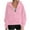 Pink, variant on ABATAB Womens Fleece Pullover Half Zip Fuzzy Drawstring Sweatshirts Long Sleeve Hoodies Fall Winter Tops with Pockets