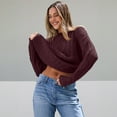 thumbnail image 5 of SUNBS Oversized Sweaters for Women Cable Knit Crewneck Pullover Casual Long Sleeve Top Fall Womens Clothes, 5 of 7