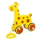 thumbnail image 5 of Juguete de madera para tirar, juguete para empujar y tirar de animales, juguete para aprender a caminar para niños de 1 año Jirafa, 5 of 9