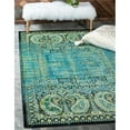 thumbnail image 1 of Unique Loom 3134944 7 x 10 ft. Imperial Anatolla Rectangular Rug, Aquamarine, 1 of 1