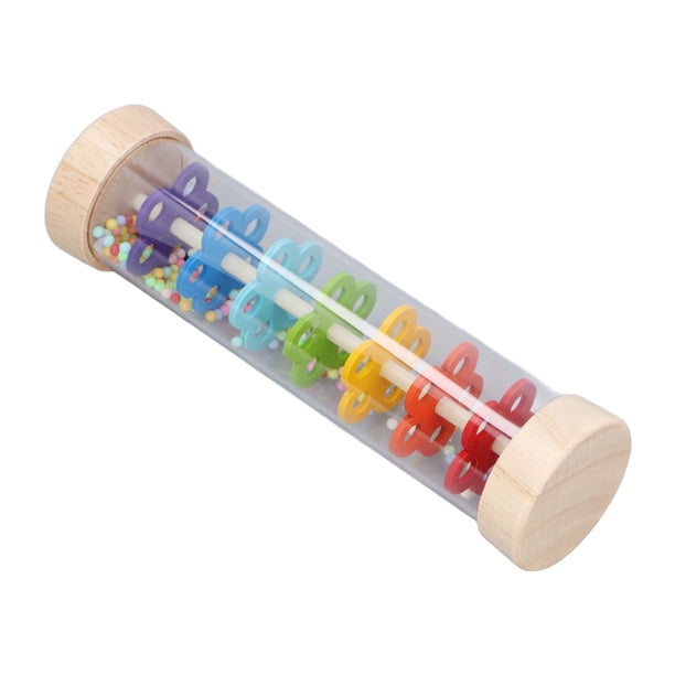 Juguete De Madera Para Palo De Lluvia, Juguetes Musicales, Sonajero Educativo, Juguete Para Hacer Lluvia, Mejora El Agarre, Desarrollo Sensorial Seguro, Colorido Para Bebé