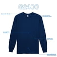 thumbnail image 4 of Gildan - Playera Unisex de Manga Larga de algodón Ultra Adulto, Estilo G2400, Paquete múltiple, Azul Marino (Paquete de 3), Large, 4 of 7