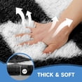 thumbnail image 5 of CozyDesg Large Rugs,4'x6' Soft Fluffy Shag Indoor Floor Carpet for Living Room Bedroom Dining Room Office Home Decor,Black & White, 5 of 8