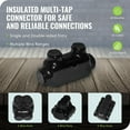 SELECT Lighting Black Insulated MultiTap Connector, 4 Wire Port Dual